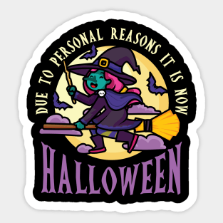 Cute Halloween Witch Sticker